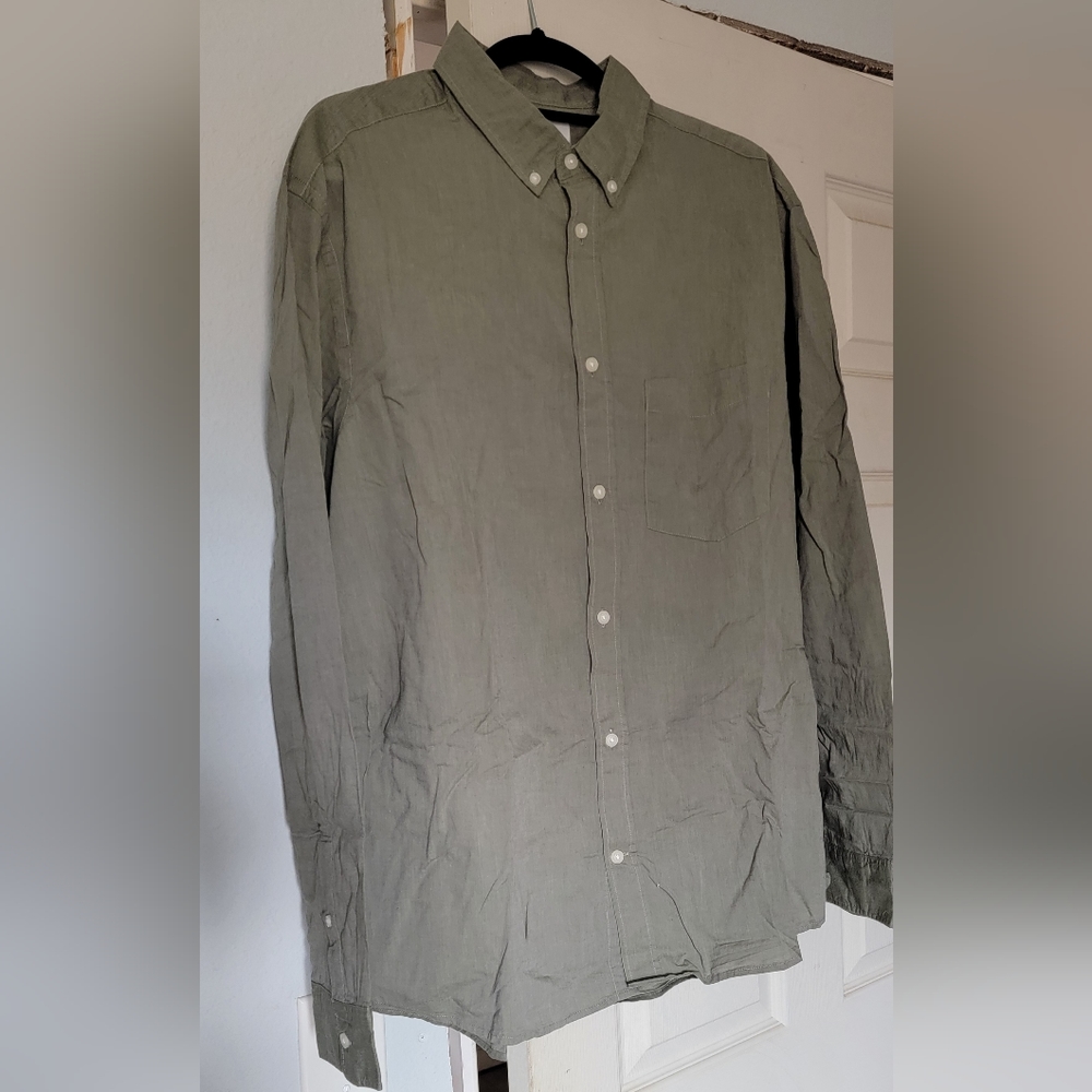 H&M regular fit cotton shirt sz L